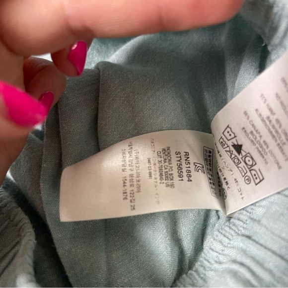 Patagonia Womens Atol Blue Island Hemp Organic Cotton Beach Jogger Pants Size XS - Picture 7 of 9